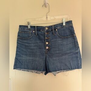 Madewell High-Rise Button-Fly Denim Shorts